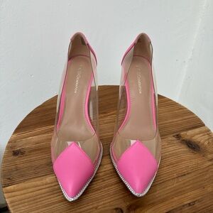BCBGeneration Pink and Clear Heels